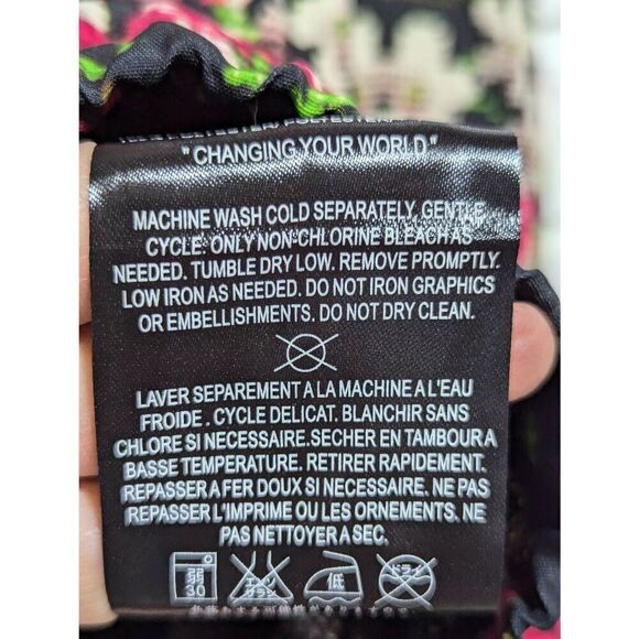 Volcom Women's Multi-Color Floral Front-Zip Long-Sleeve Hooded Windbreaker Size - Picture 8 of 10